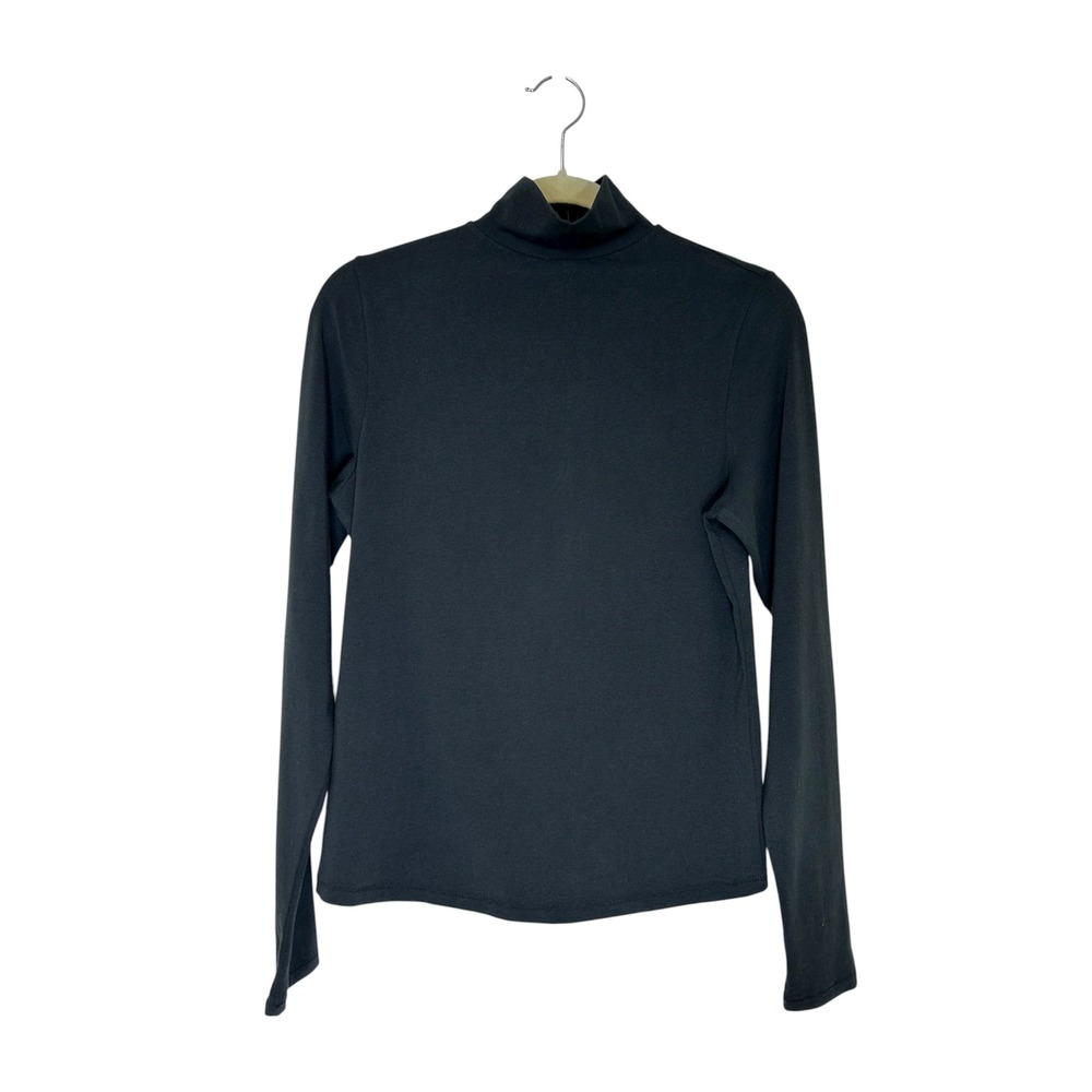 SKIMS Breathable Cotton Jersey Dark Gray Turtleneck Long Sleeve Layering Top XL